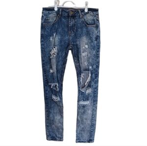 CJ Black Skinny Flex Distressed Jeans